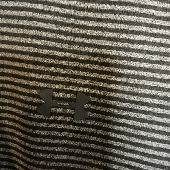 Under Armour Men's Charcoal and Black Striped Polo - Picture 5 of 5
